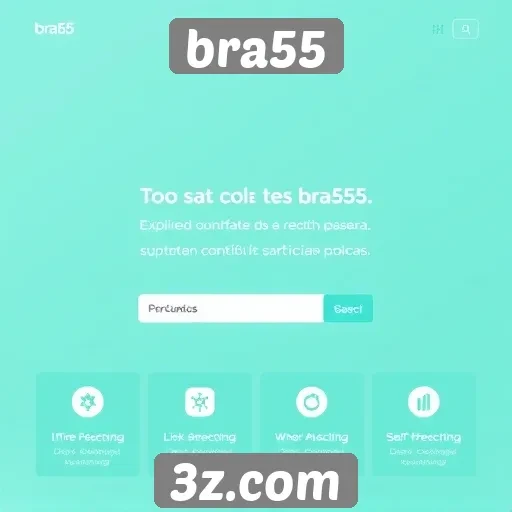 explorando a interface do usuário do site bra55